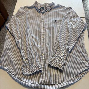Ralph Lauren Classic Fit Mens Long Sleeve Dress Shirt Size XXL